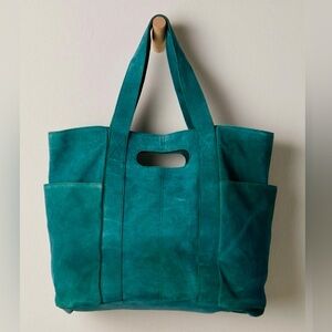 Free People Suede Caravan Tote NWT Color - Pine